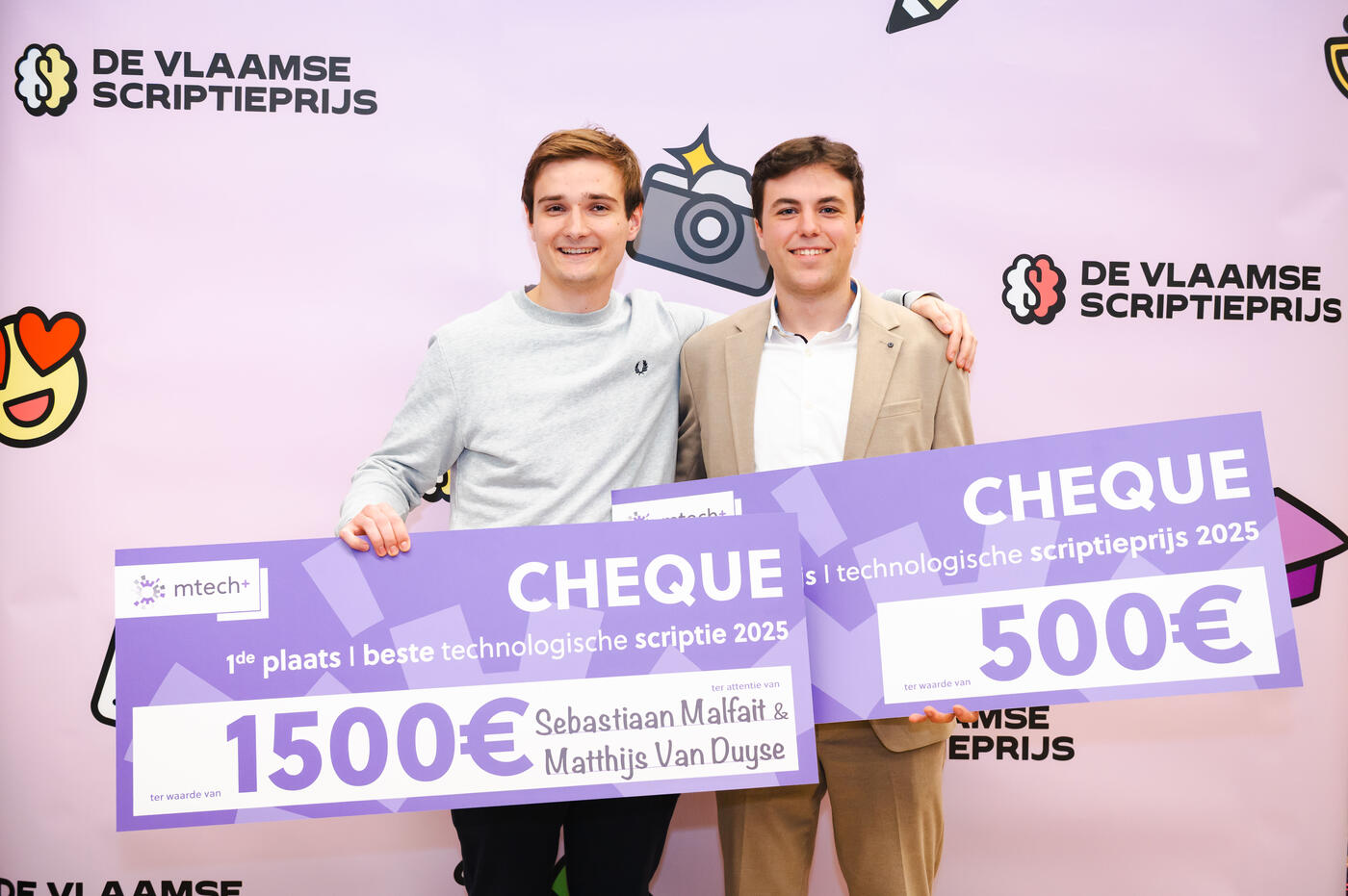 mtech+prijs winnaars Sebastiaan Malfait & Matthijs Van Duyse