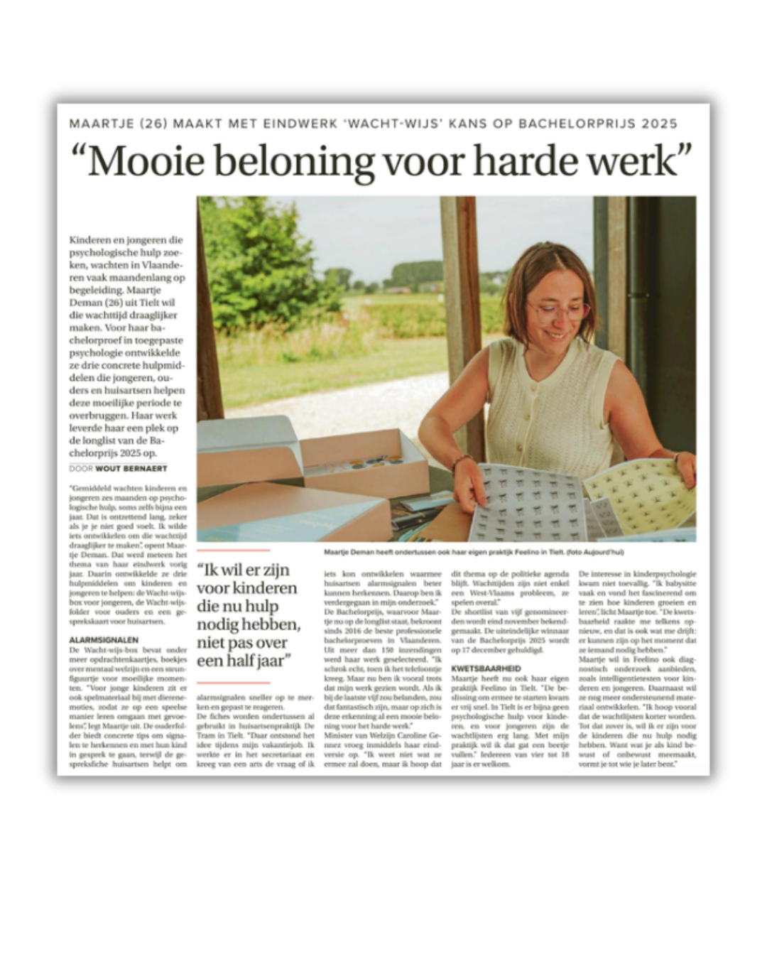 Maartje Deman - krant