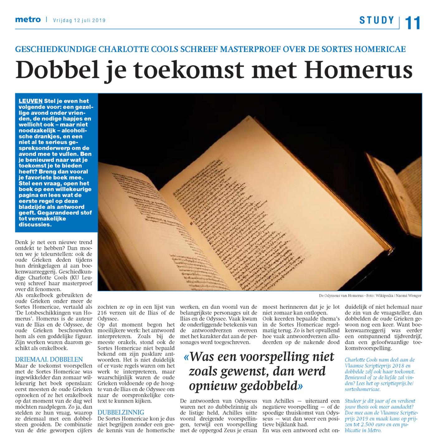 Metro KU Leuven thesis Homerus